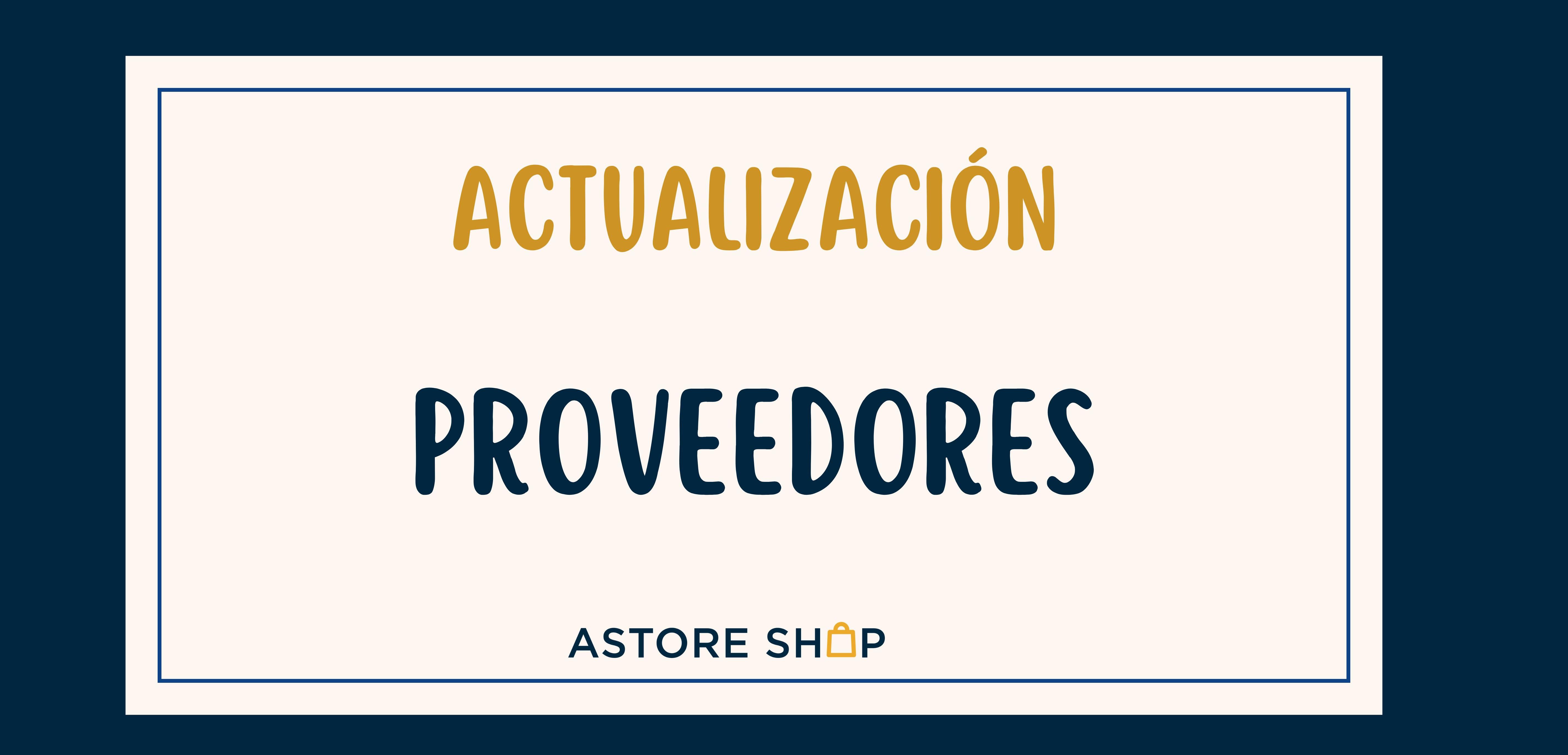 Actualización proveedores
