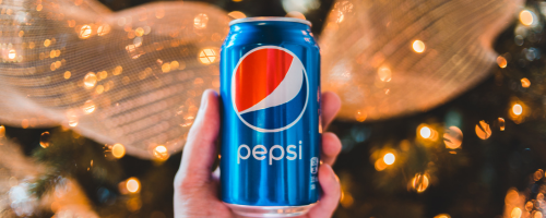 pepsi drink with a light background 