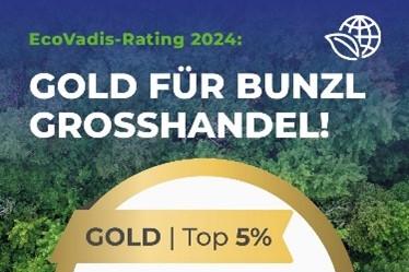 Bunzl Grosshandel hat die Goldmedaille von Ecovadis bekommen